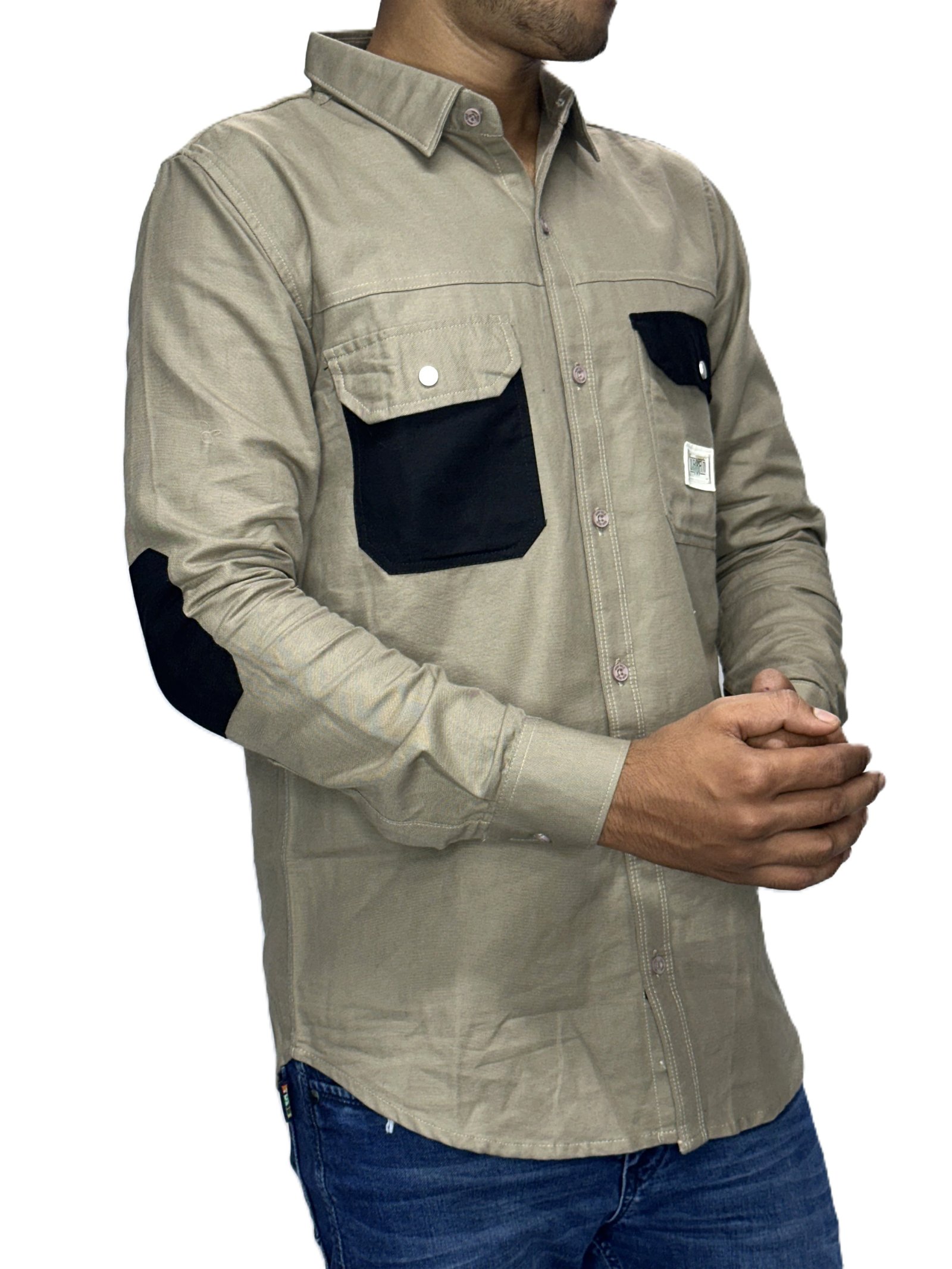 Contrast Pocket Shirt – Khaki